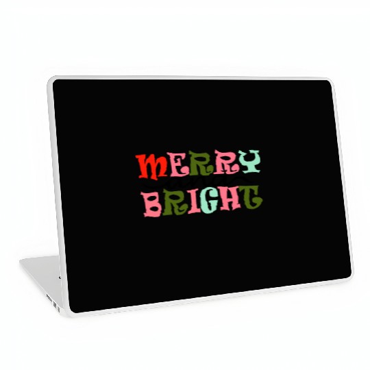 Merry and Bright Christmas Laptop Skins