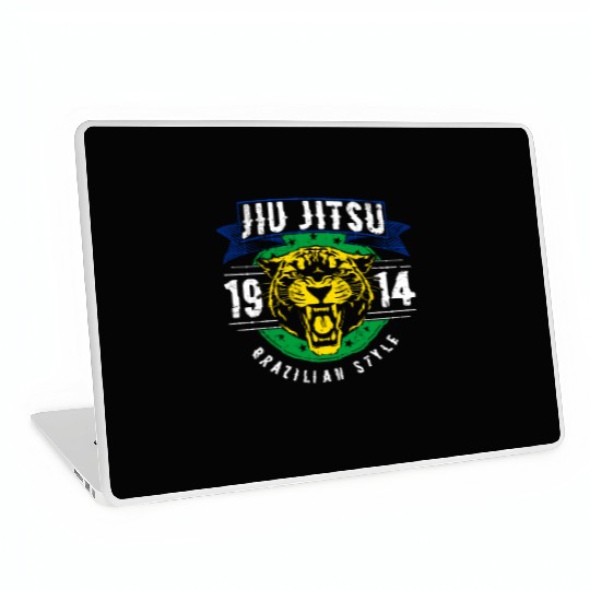 Brazilian Jiu Jitsu 1914 Jaguar head BJJ gift Laptop Skins
