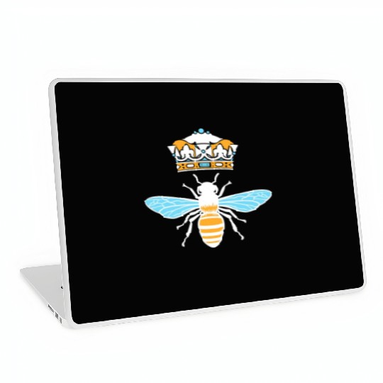 Queen Bee Crown Women Hive Beekeeping Bee Women Laptop Skins