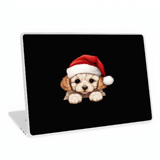 Bichon Frise Christmas Dog Laptop Skins