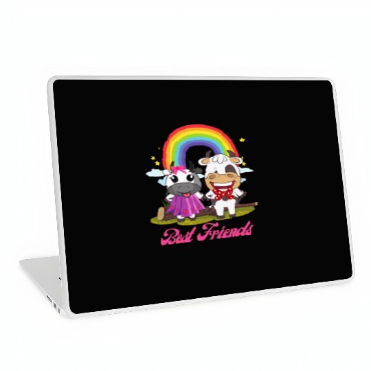 Cow Mooey Cute Strawberry Cow Best Friends Laptop Skins