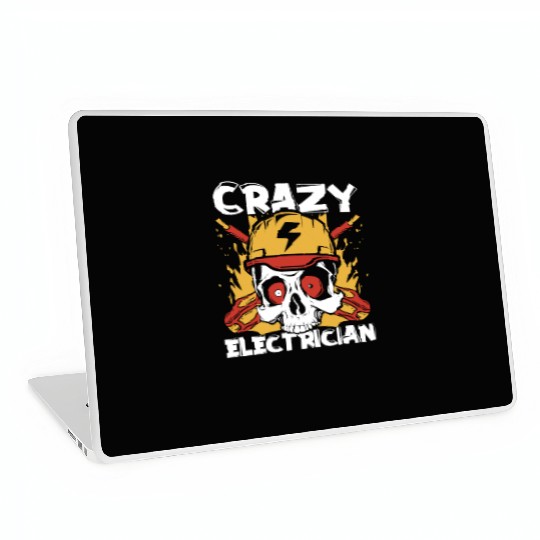Crazy Electrician Powerline Technician Wiremen Laptop Skins