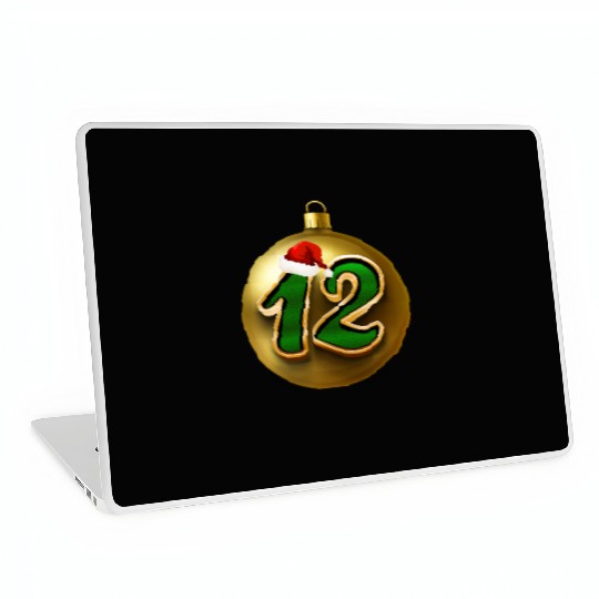 12 Dozen Christmas Balls Decorations - NR Twelve Laptop Skins