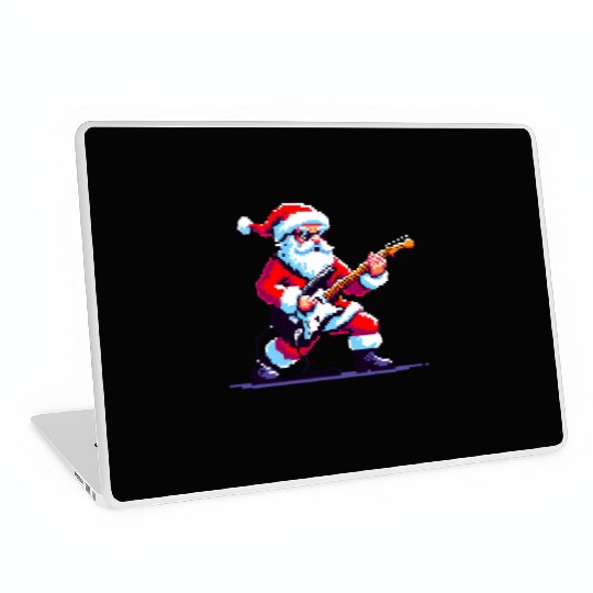 Rocking Santa 8-Bit Pixel Art Laptop Skins