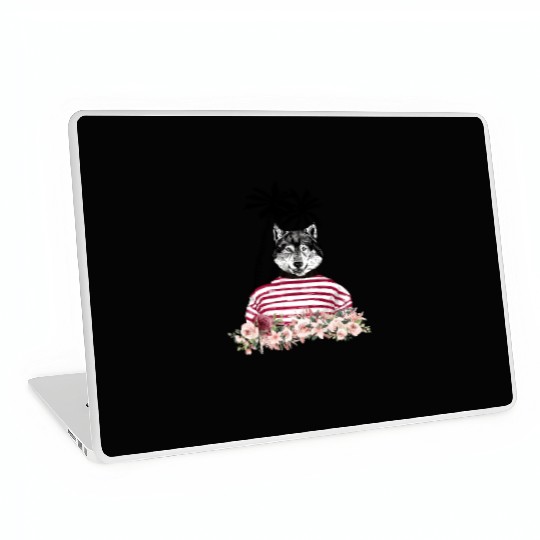 Husky Chill Gift For Dog Lover Laptop Skins
