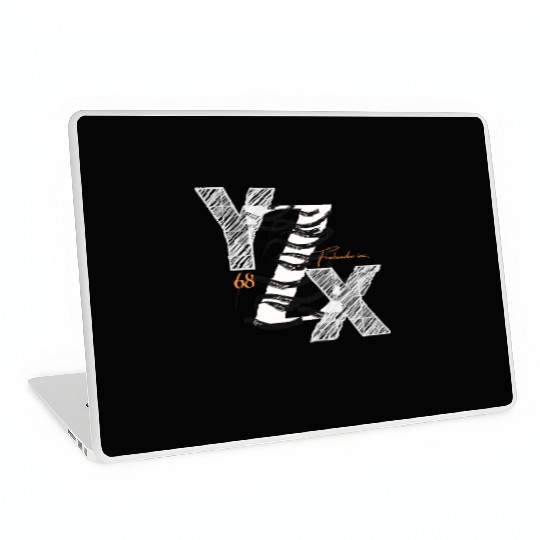 YZX lettering graphic Laptop Skins