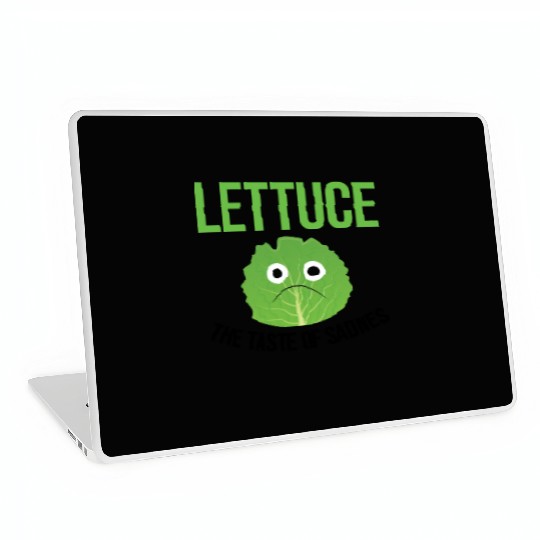 Lettuce The Taste of Sadness Funny Vegan Green FF Band Laptop Skins