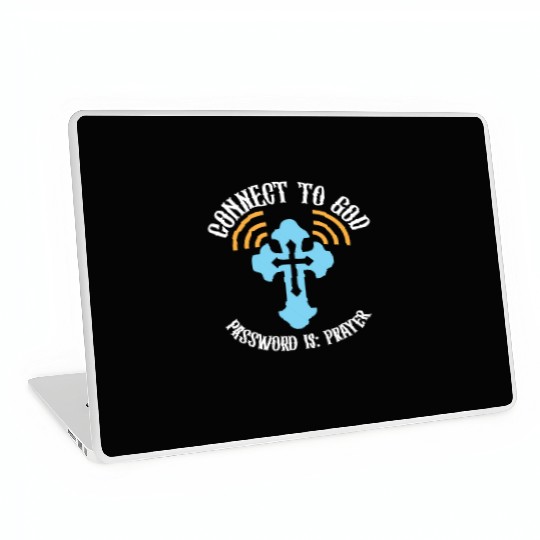 Connect to God I Love Jesus Believer Scripture Laptop Skins
