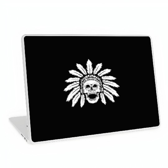 Indigenous Native American Skull Skull Head Laptop Skins