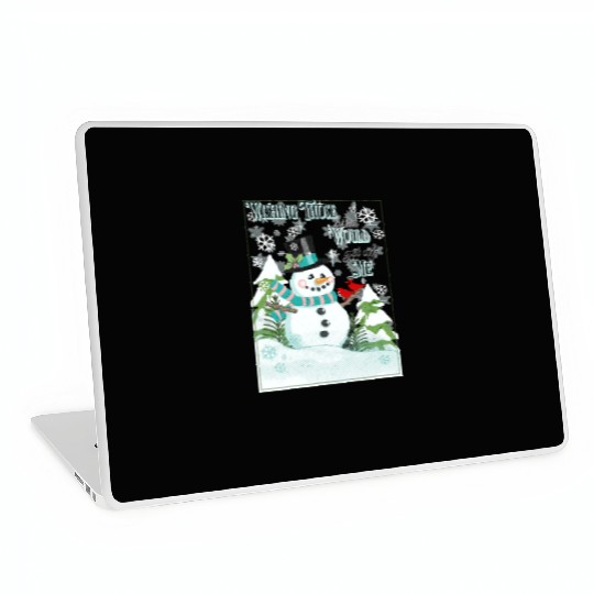 Funny Cranky Snowman Laptop Skins