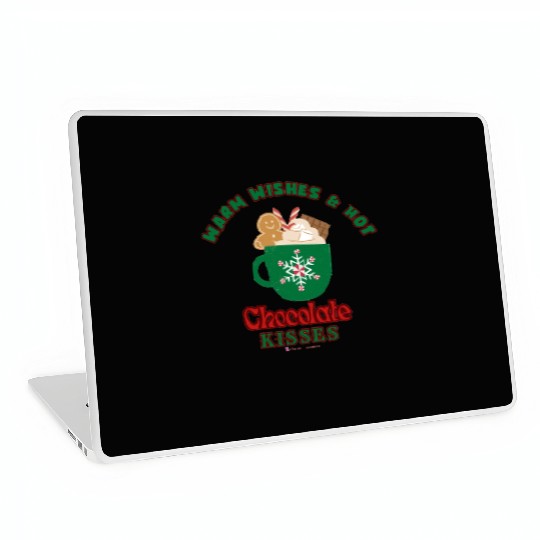 Warm Wishes & Hot Chocolate Kisses Greetings Laptop Skins