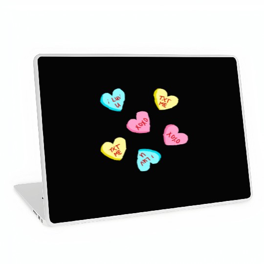 Sweet Candy Hearts Valentines Day Laptop Skins