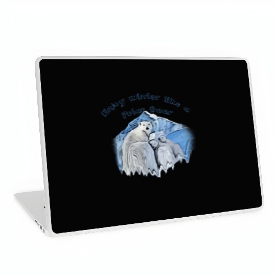 Enjoy winter like a polar bear Laptop Skins