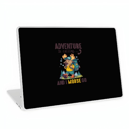 Adventure Is Calling Youth Cute Moose Laptop Skins