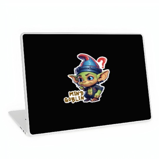 Funny Green Goblin Monster - Mind Goblin Deez Nuts Laptop Skins