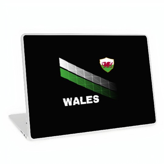 Vintage Wales Sunflower Flag Wales Soccer Lover Laptop Skins
