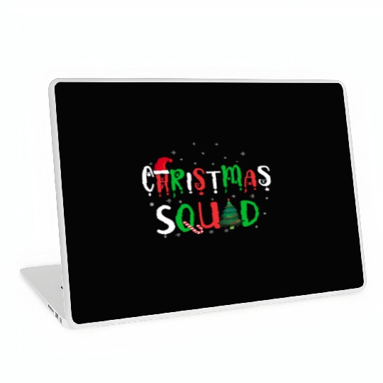 Candy Cane Christmas Squad Santa Claus Winter Laptop Skins