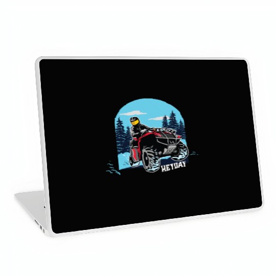 ATV/Quad "Winter Riding" style logo. By "Hey Day" Laptop Skins