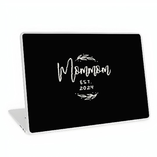 Mommom Established 2024 Funny Grandma Laptop Skins