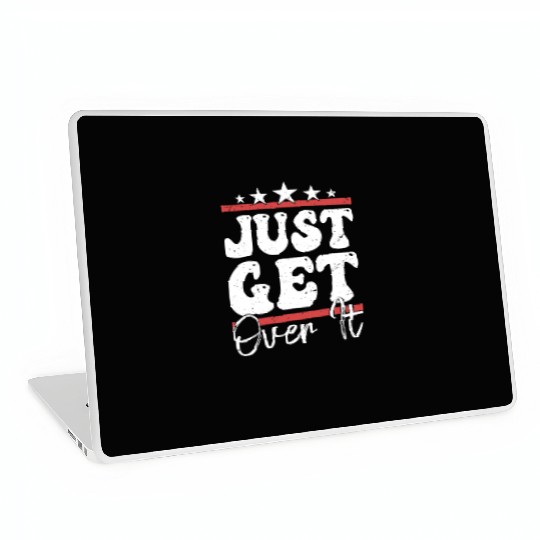 Just Get Over It Riding Girl Horseback Laptop Skins
