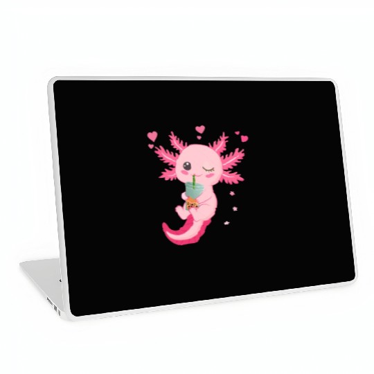 Boba Tea Bubble Tea Milk Tea Axolotl Laptop Skins