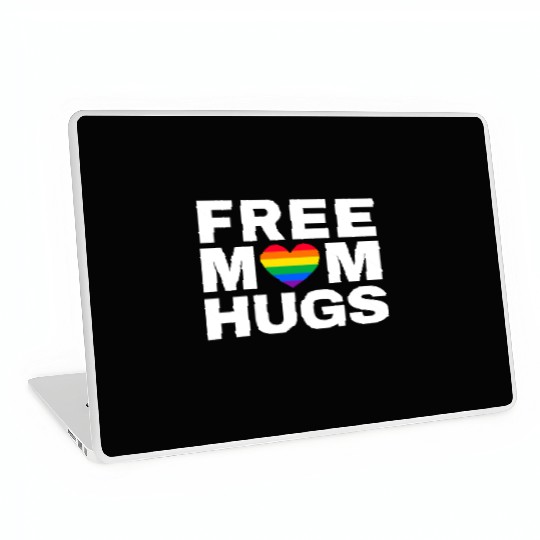 Free Mom Hugs, Free Mom Hugs Rainbow Gay Pride Laptop Skins