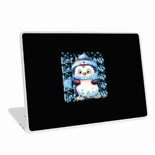 Let it Snow Winter Penguin Laptop Skins