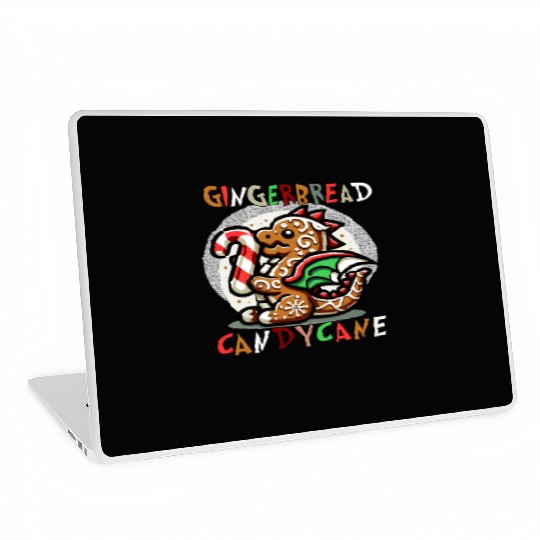 Gingerbread & Candy Cane - A Gingerbread Dragon Laptop Skins