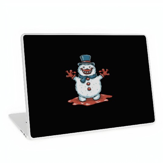 frosty snowman creepy Laptop Skins