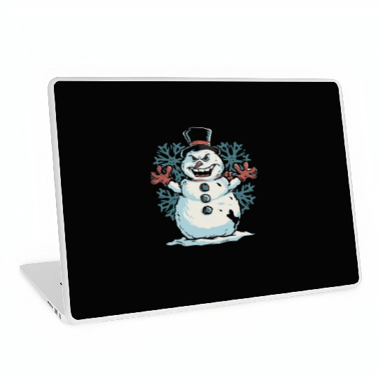 frosty snowman creepy Laptop Skins