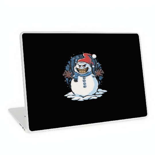 frosty snowman creepy Laptop Skins