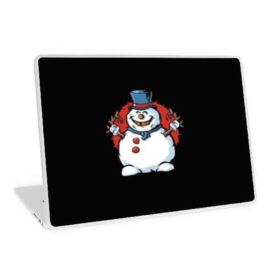 frosty snowman creepy Laptop Skins