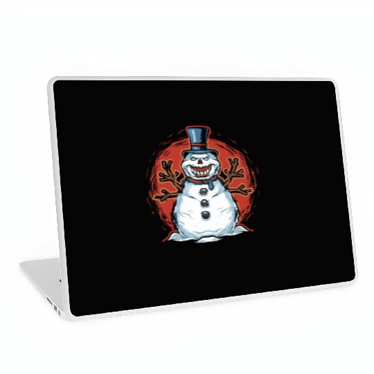 frosty snowman creepy Laptop Skins