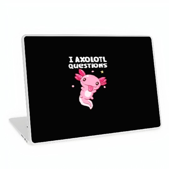 I Axolotl Questions Axolotl funny Axolotl Retro Laptop Skins