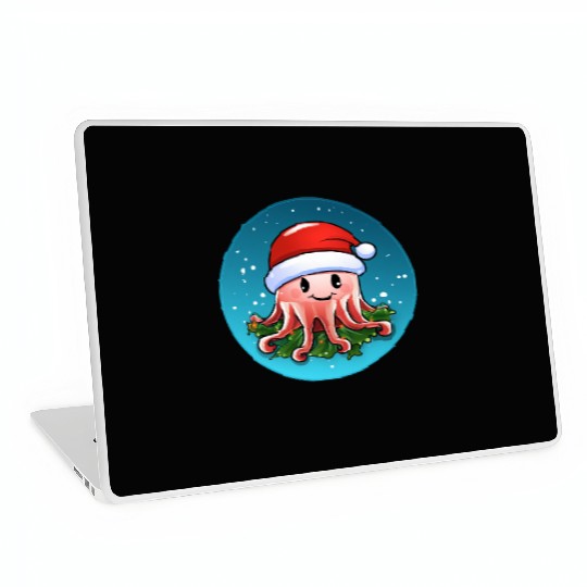 Jellyfish Christmas Laptop Skins
