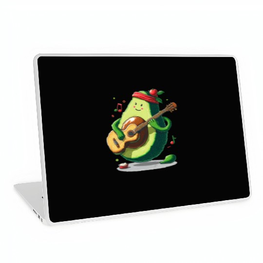 Avocado playing guitar Laptop Skins