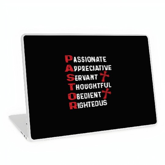 Pastor Acronym Love Jesus Christian Christmas Laptop Skins
