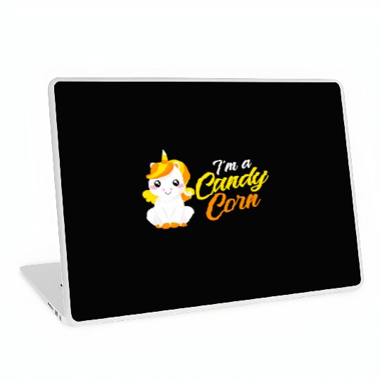 Unicorn Candy Corn Candycorn Halloween Laptop Skins