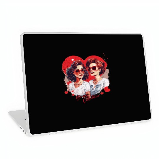 Valentines Day Outfit For Her And Her in love Laptop Skins