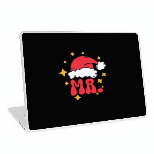 Mr And Mrs Claus Christmas Couples Matching Pajama Laptop Skins