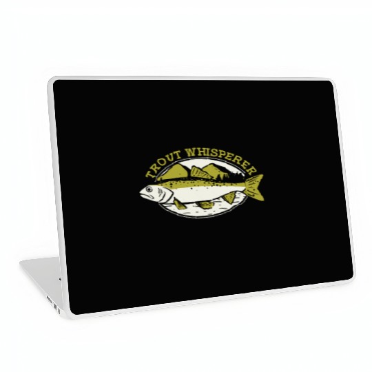 Trout Whisperer Boat Ice Fisherman Deep Sea Fly Laptop Skins