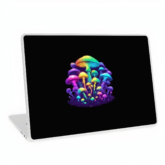 Psychedelic Colorful Mushroom Laptop Skins