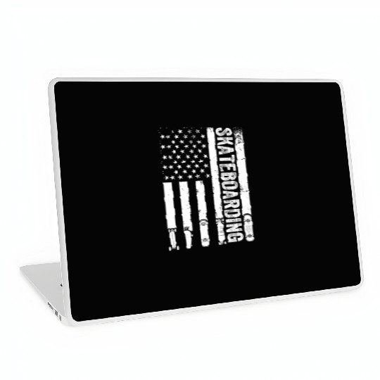 Skatepark Skateboard Skateboarding US Flag Laptop Skins