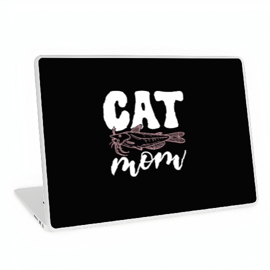 Cat Mom Catfish Catfishing Angler Noodler Laptop Skins