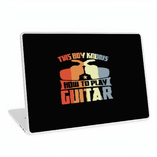 This Boy Knows How To Play Guitar Laptop Skins