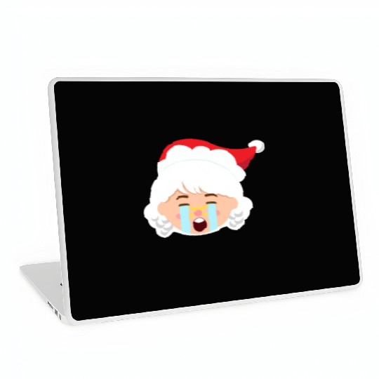Mrs Claus Emoticons Crying Out Loud Christmasfunny Laptop Skins