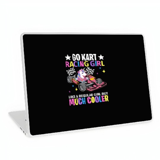 Female Go Kart Racer Go Karting Girl Laptop Skins