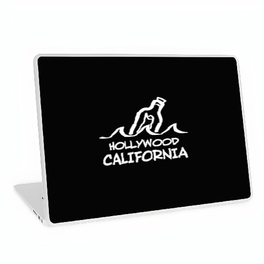 Hollywood California Message In A Bottle Souvenirs Laptop Skins