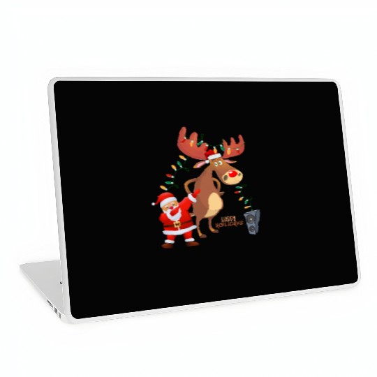 Christmas Lights Dabbing Santa Dancing Rudolph Laptop Skins