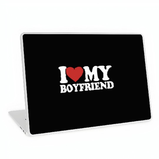 I Love My Boyfriend Laptop Skins Baby Tees for Women